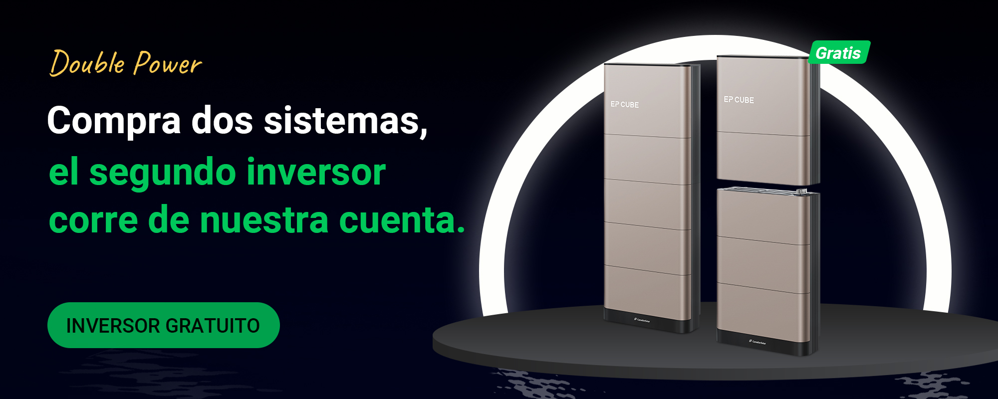 Promoción de almacenamiento de baterías domésticas EP Cube: un segundo inversor gratis con la compra de dos sistemas.